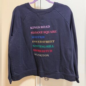 Boden XL London Neighborhoods Places Sweatshirt Sweater  British Travel